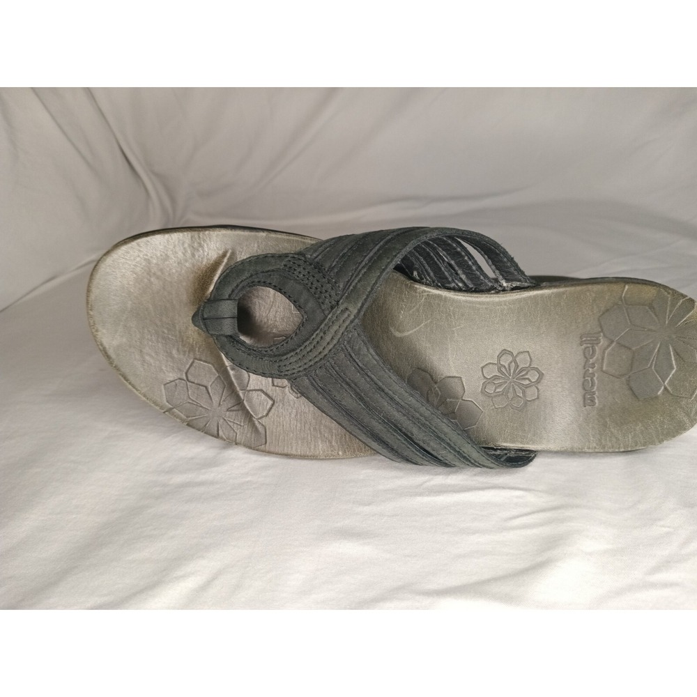 Merrell Women's Lidia Slide Ons Flats. Sz. 9. Sandal With Floral Design On Sole.